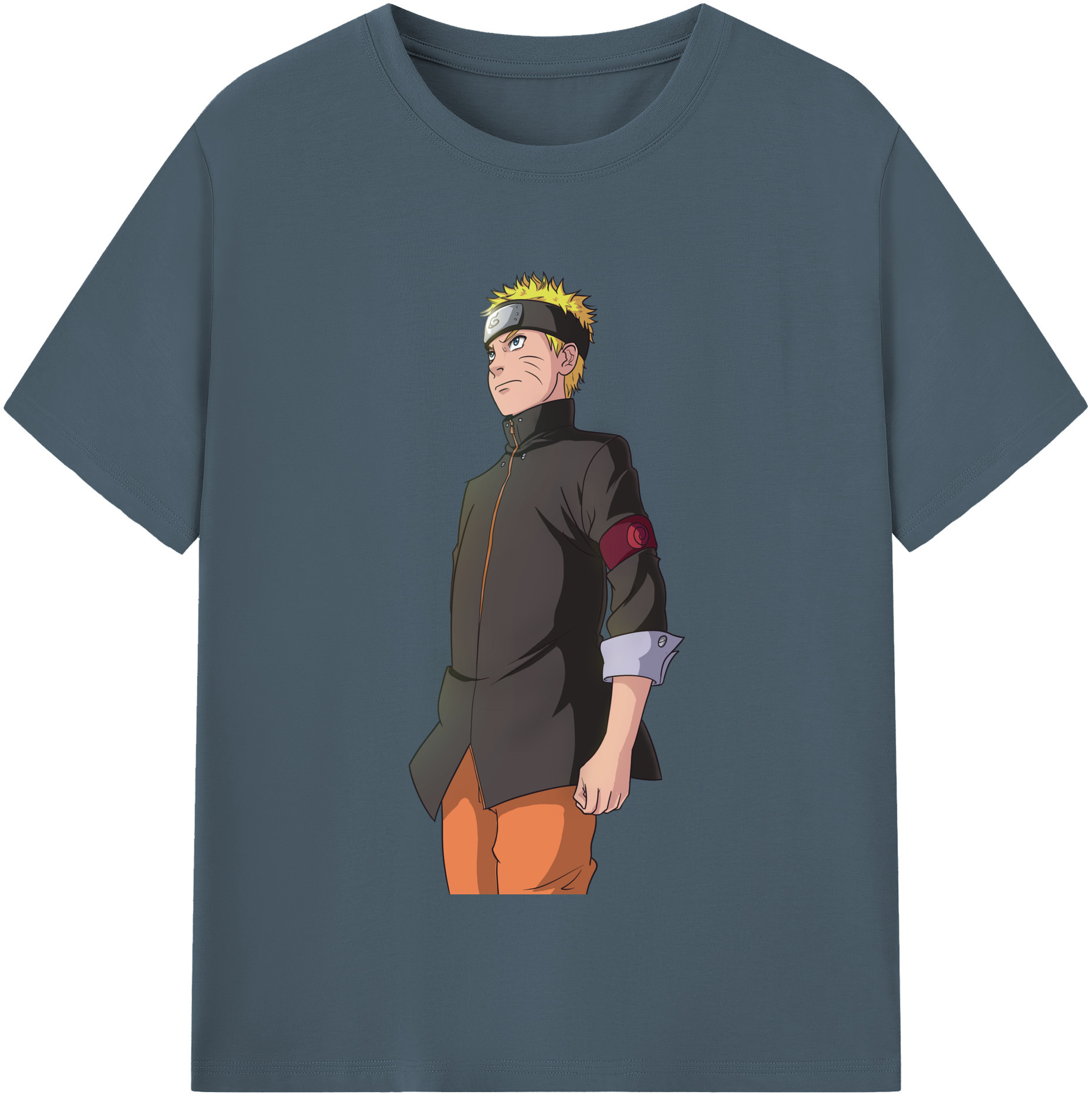 （画像用） NARUTO -ナルト- うずまき ナルト Uzumaki Naruto 綿100％半袖Tシャツ（フロントプリント）